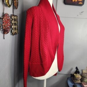 Talbots Women's Lambswool Cardigan SweaterPetite Medium/ color Red